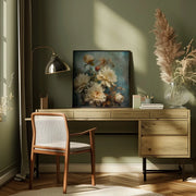 Fa Vintage Floral 53 by Bilge Paksoylu Square Canvas Print Art for Modern Home Decor. Decorate your office or living room with canvas artwork