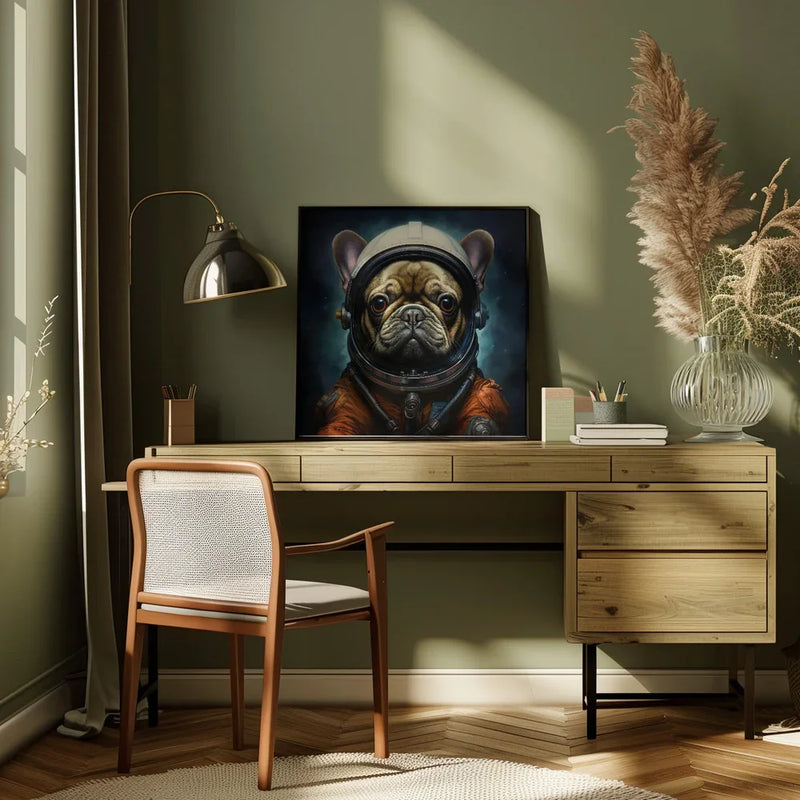 A Dog 2 by Bilge Paksoylu Square Canvas Print Art for Modern Home Decor. Decorate your office or living room with canvas artwork