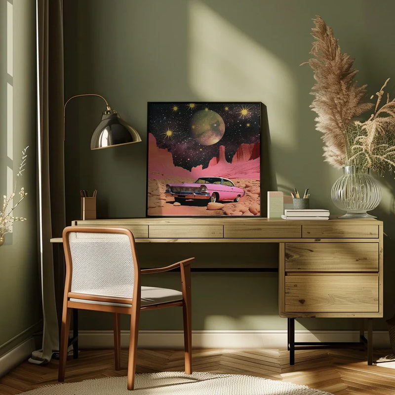 SpaceRide 3.0 by Samantha Hearn Square Canvas Print Art for Modern Home Decor. Decorate your office or living room with canvas artwork