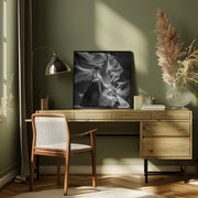 MONOCHROME ANTELOPE CANYON Rock Formation by Melanie Viola Square Canvas Print Art for Modern Home Decor. Decorate your office or living room with canvas artwork