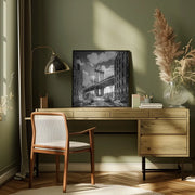 NYC Manhattan Bridge by Melanie Viola Square Canvas Print Art for Modern Home Decor. Decorate your office or living room with canvas artwork