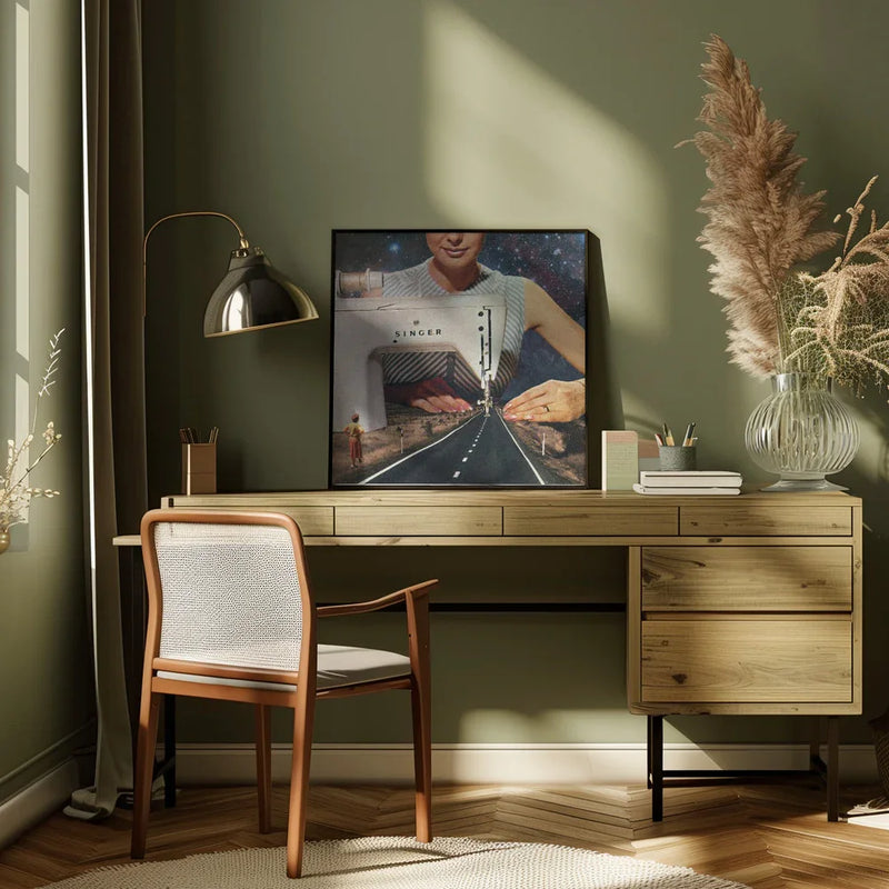 This Is How a Road Gets Made by Vertigo Artography Square Canvas Print Art for Modern Home Decor. Decorate your office or living room with canvas artwork