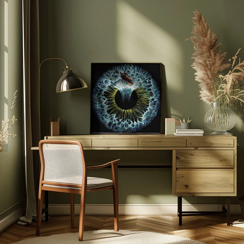 Lost In Your Eye Aquatic by Alirıza ÇAKIR Square Canvas Print Art for Modern Home Decor. Decorate your office or living room with canvas artwork