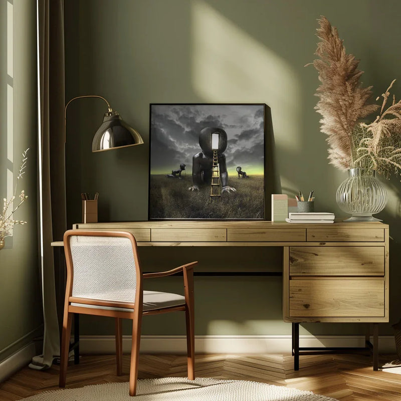 no escape by Ivan Valentino Square Canvas Print Art for Modern Home Decor. Decorate your office or living room with canvas artwork