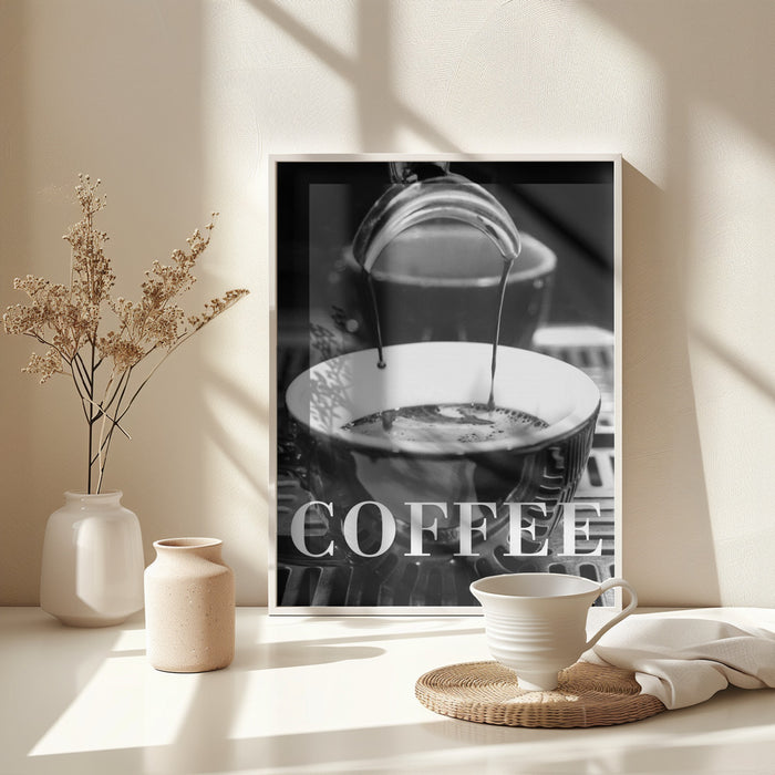 Coffee Text 2 Framed Art Modern Wall Decor