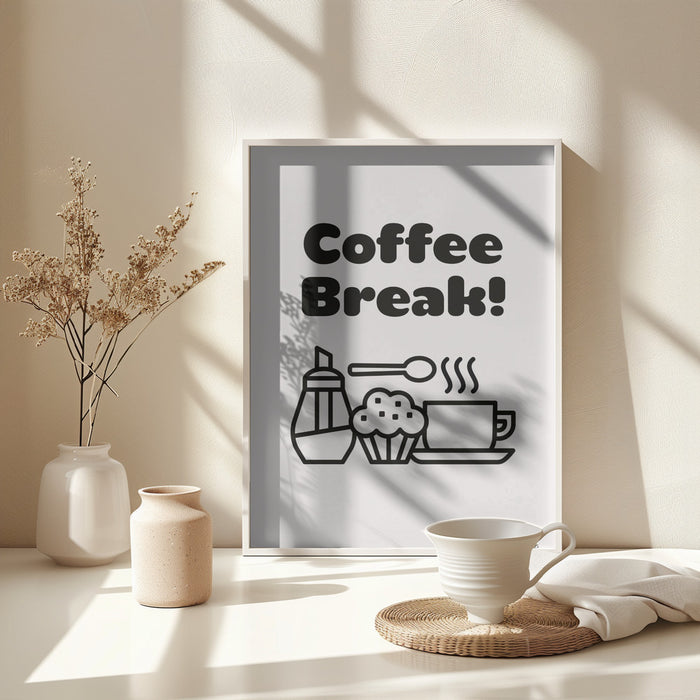 Coffee Break Framed Art Modern Wall Decor