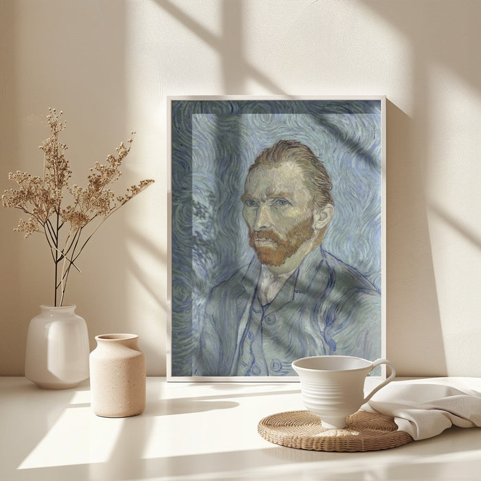 Vincent Van Gogh's Self Portrait (1889) Framed Art Modern Wall Decor