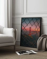Golden Gate Caged Framed Art David George | Home or Office Art