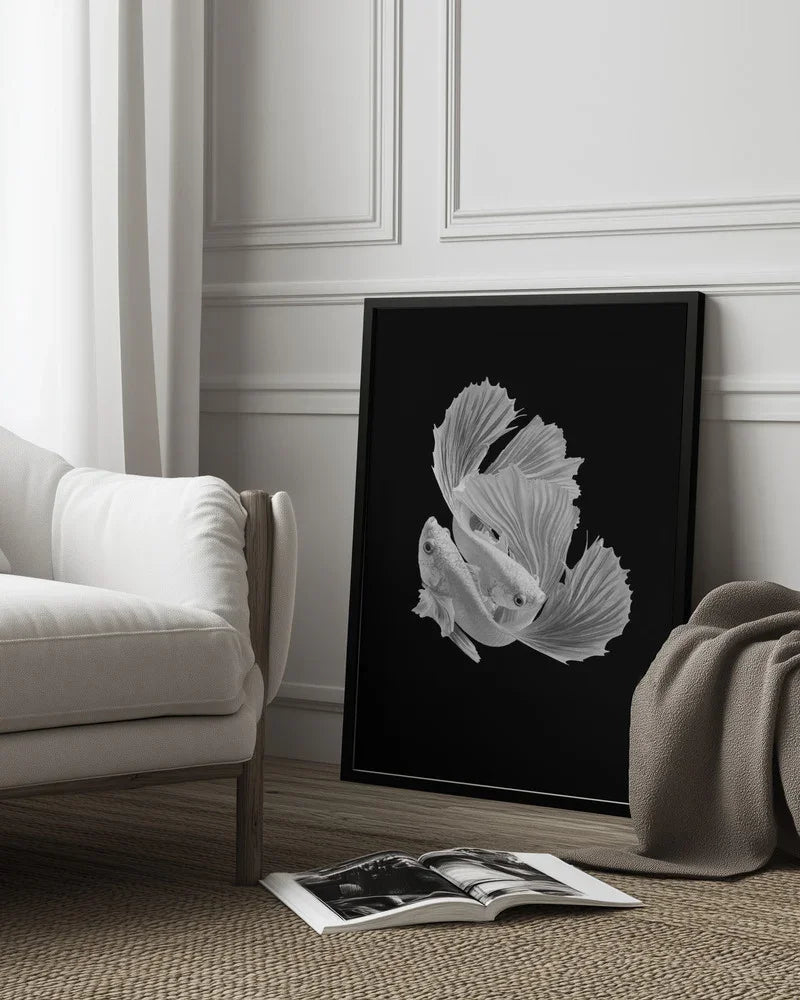 White Love Framed Art Andi Halil | Home or Office Art