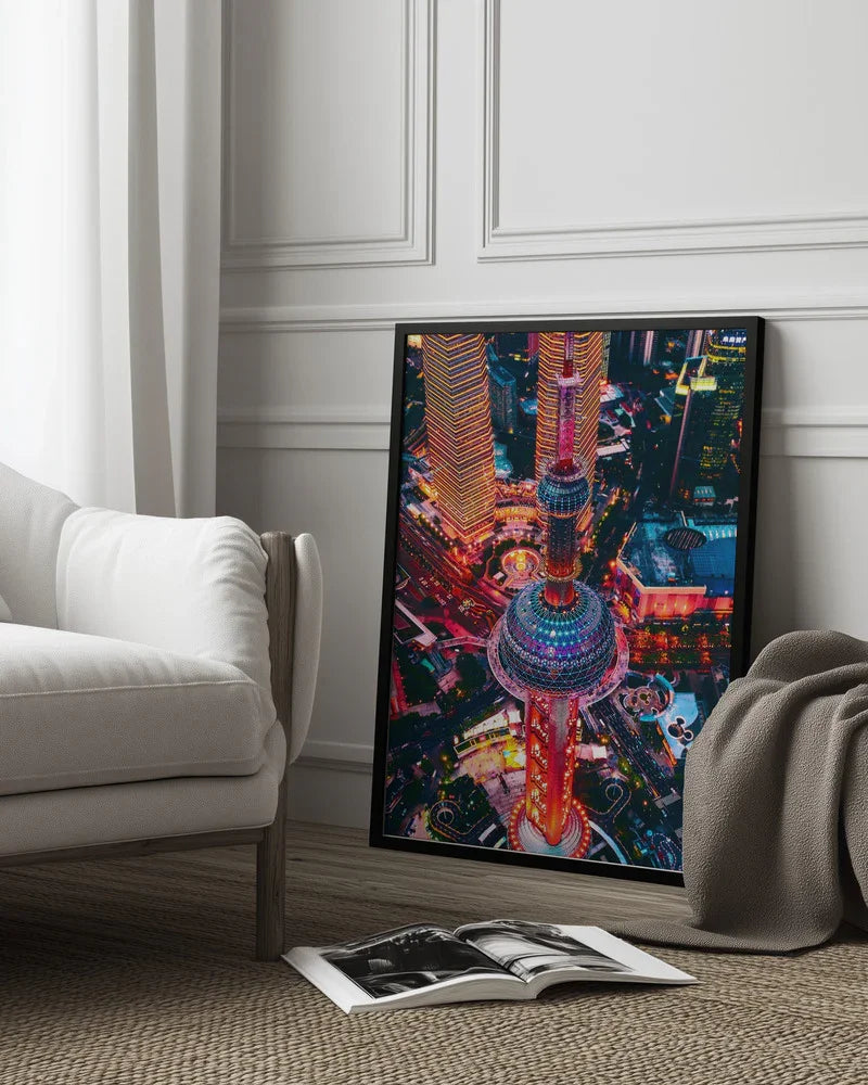 Oriental Pearl Tower Framed Art Carmine Chiriacò | Home or Office Art
