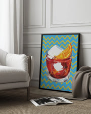 Negroni Blue - Alice Straker Framed Art | Home or Office Art