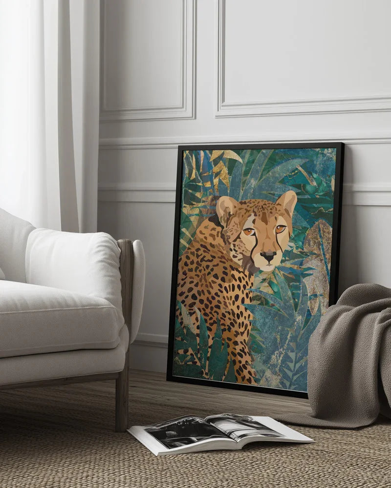 Cheetah In the Jungle 2 Framed Art Sarah Manovski | Home or Office Art