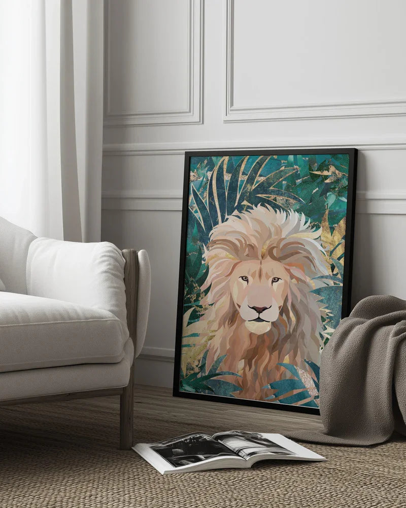 Lion Jungle 2 Framed Art Sarah Manovski | Home or Office Art