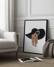 Cockapoo Sun Hat Framed Art Sarah Manovski | Home or Office Art