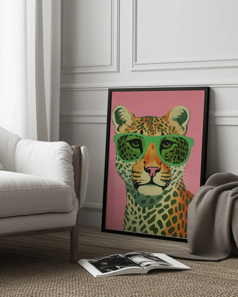 Leo With Glasses Framed Art Treechild | Home or Office Art