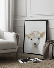 Floral Baby Sheep Framed Art Lola Peacock | Home or Office Art