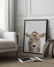 Peekaboo Baby Cow Framed Art Lola Peacock | Home or Office Art