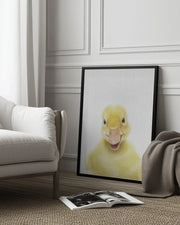 Peekaboo Baby Duck Framed Art Lola Peacock | Home or Office Art