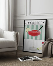 Strawberry Daiquiri - ByKammille Framed Art | Home or Office Art