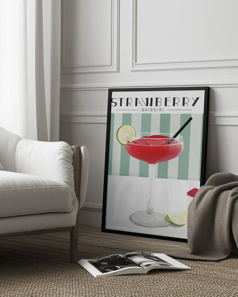 Strawberry Daiquiri - ByKammille Framed Art | Home or Office Art