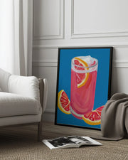Grapefruit Paloma Blue - Alice Straker Framed Art | Home or Office Art