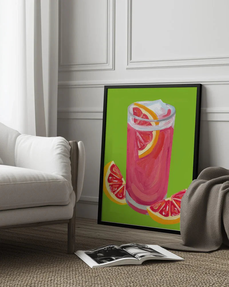 Grapefruit Paloma Pistachio - Alice Straker Framed Art | Home or Office Art
