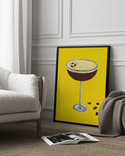 Espresso Martini Buttercup Yellow - Alice Straker Framed Art | Home or Office Art