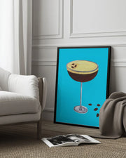 Espresso Martini Sky Blue - Alice Straker Framed Art | Home or Office Art