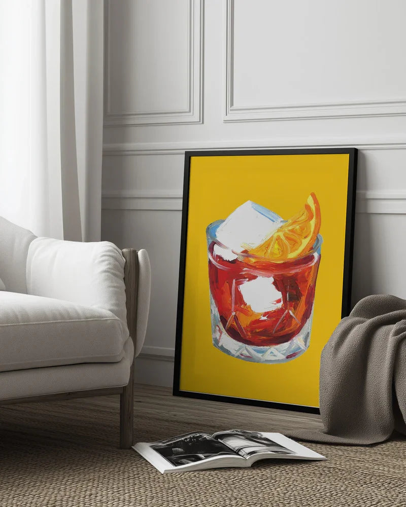 Negroni Sunshine Yellow - Alice Straker Framed Art | Home or Office Art