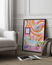 Groovy Bathtub Bliss - Athene Fritsch Framed Art | Home or Office Art