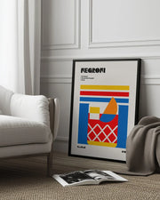 Negroni Bauhaus Cocktail - Retrodrome Framed Art | Home or Office Art