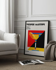 Vesper Martini Bauhaus Cocktail - Retrodrome Framed Art | Home or Office Art