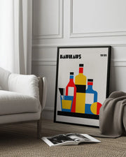 Bauhaus Wine Print - Retrodrome Framed Art | Home or Office Art