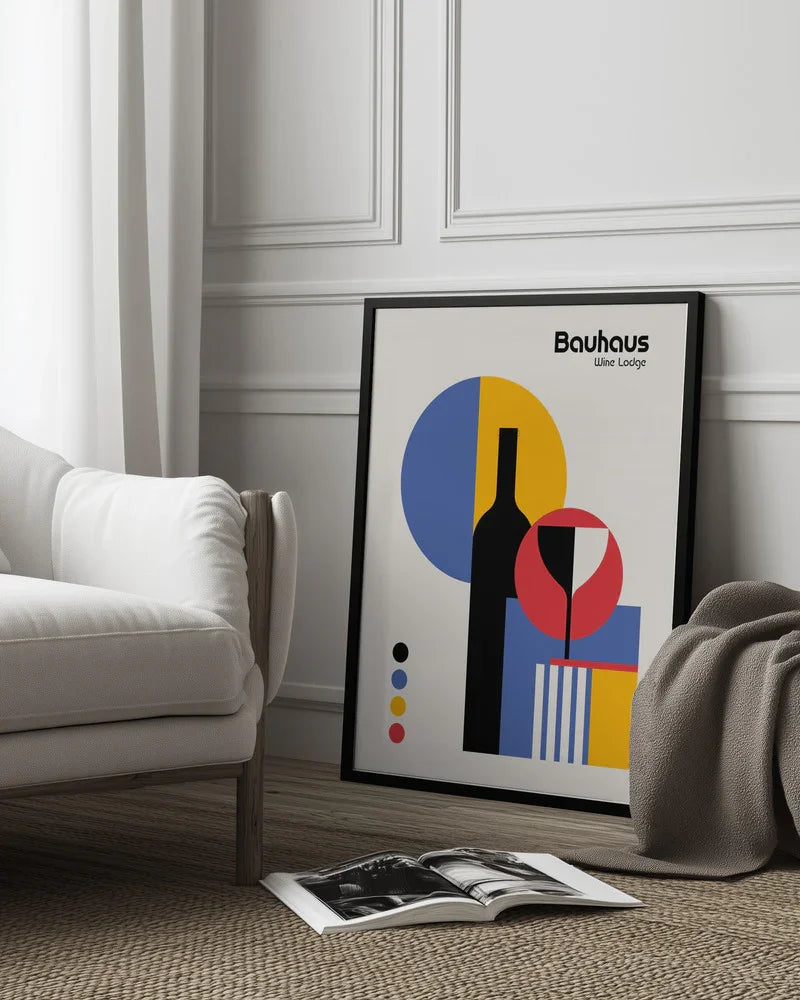 Bauhaus Wine Lodge - Retrodrome Framed Art | Home or Office Art