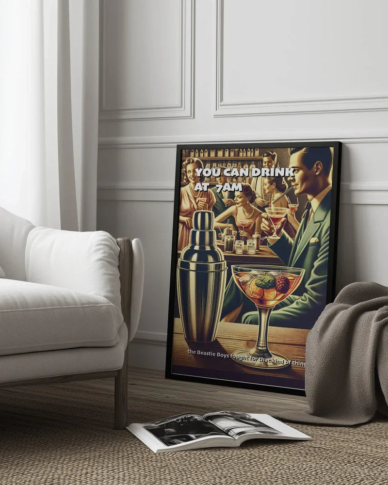 You can drink at 7am - Andreas Magnusson Framed Art | Home or Office Art