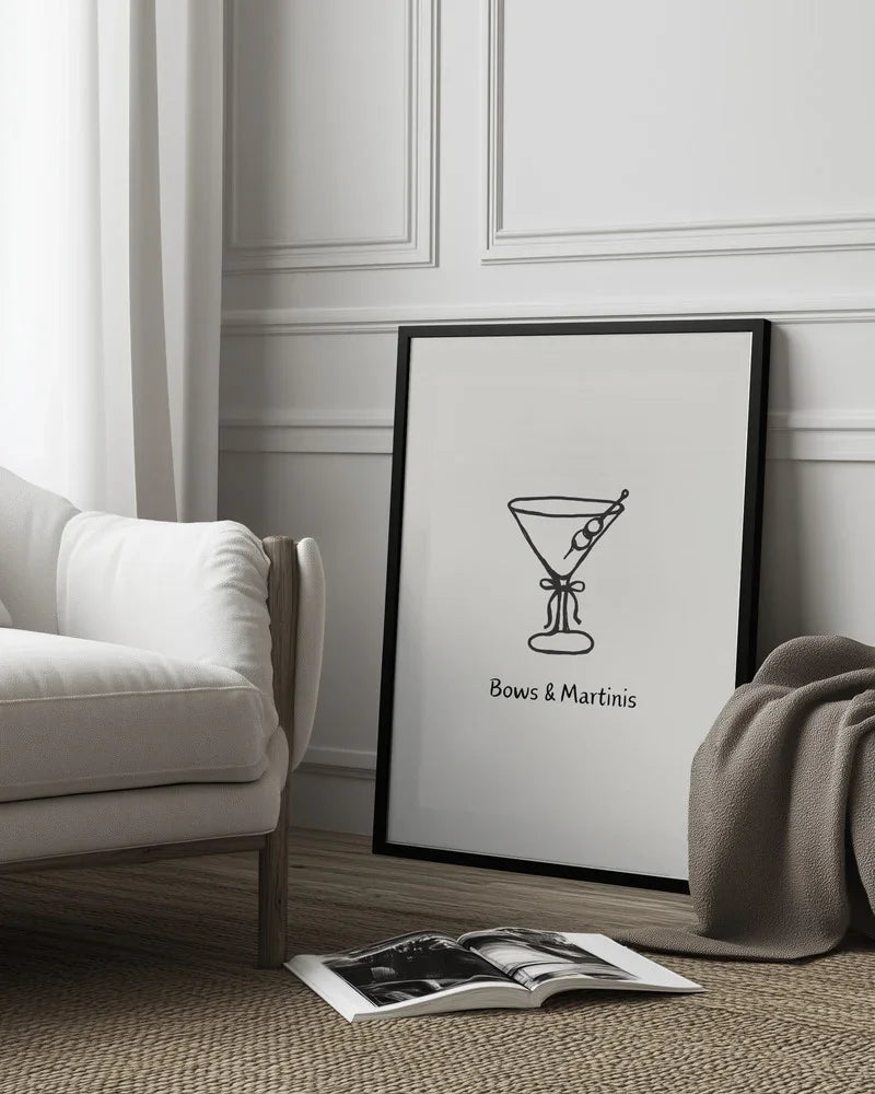 Bows & Martinis - ART of living Framed Art | Home or Office Art