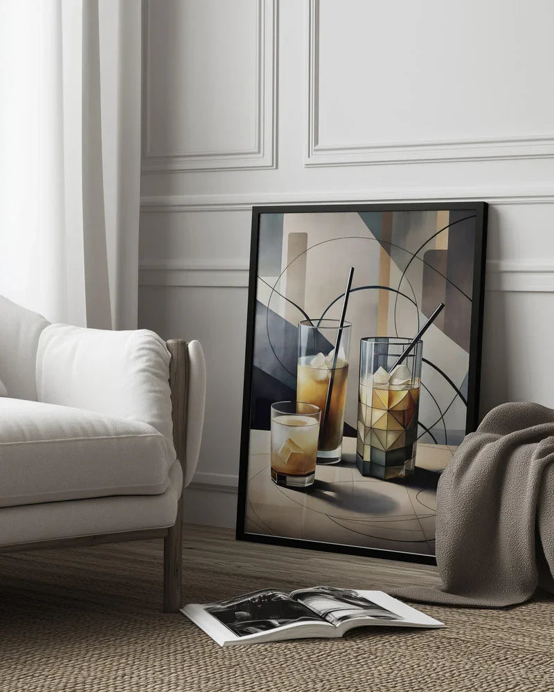 Cubist Cocktails - Miguel Bruzual Framed Art | Home or Office Art