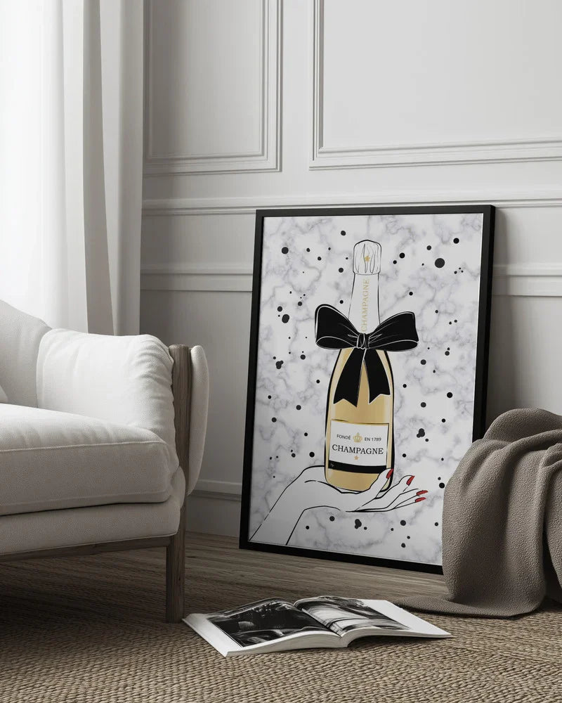 Holding Champagne - Martina Framed Art | Home or Office Art