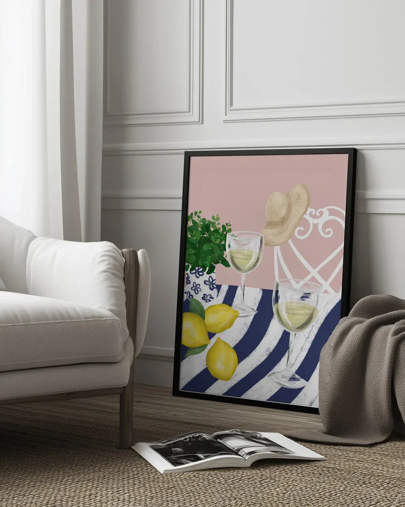 White wine for two - EMELIEmaria Framed Art | Home or Office Art