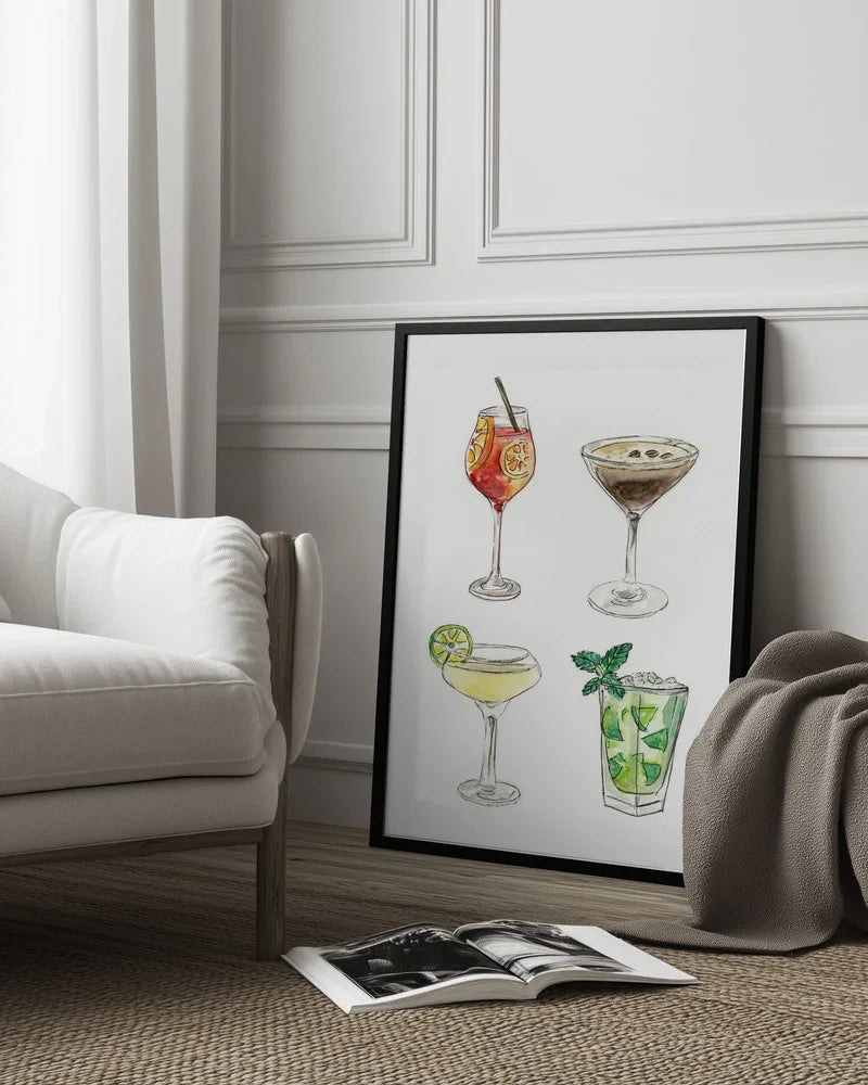 Cocktails - Petra Lizde Framed Art | Home or Office Art