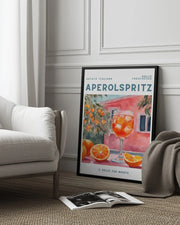 Aperol Spritz, Aquarell, Fresh - Ohkimiko Framed Art | Home or Office Art