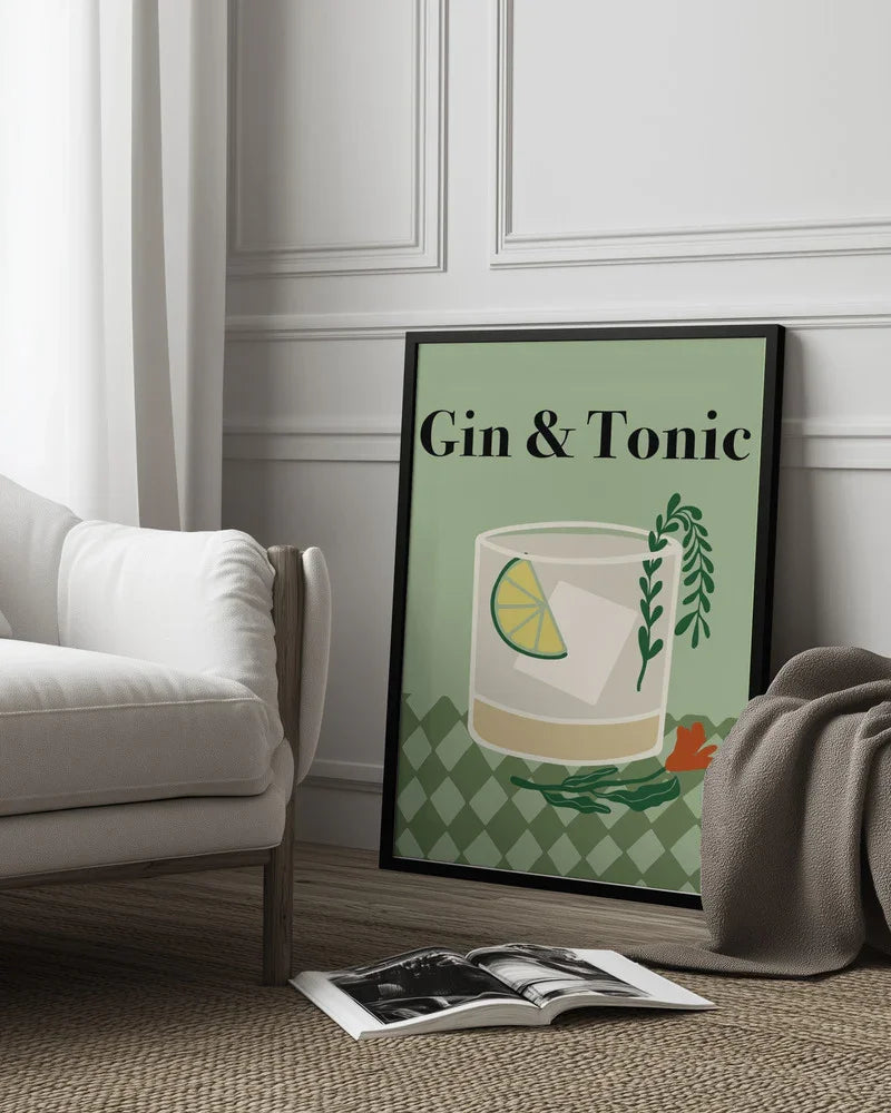 Gin & Tonic - Miho Art Studio Framed Art | Home or Office Art