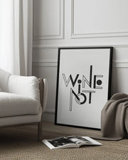 Wine Not hand-drawn text &amp; quote - Rio Soléy Framed Art | Home or Office Art