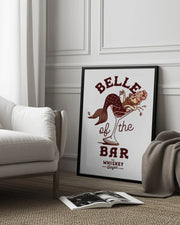 Belle Of The Bar Mermaid Pin Up Art - The Whiskey Ginger Framed Art | Home or Office Art