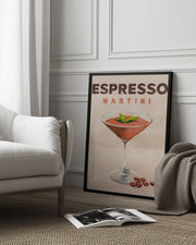Espresso Martini Cocktail Bar Decor - The Whiskey Ginger Framed Art | Home or Office Art