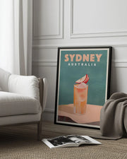 Sydney Australia Cocktail Bar Decor - The Whiskey Ginger Framed Art | Home or Office Art