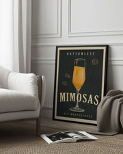 Bottomless Mimosas Art Deco Cocktail Bar Art - The Whiskey Ginger Framed Art | Home or Office Art