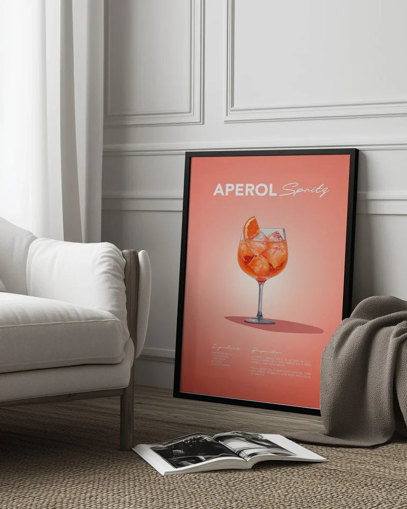 Aperol Spritz Recipe - Andreas Magnusson Framed Art | Home or Office Art