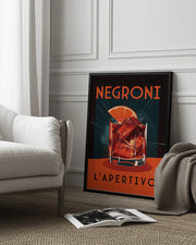 Negroni L' Apertivo - Andreas Magnusson Framed Art | Home or Office Art
