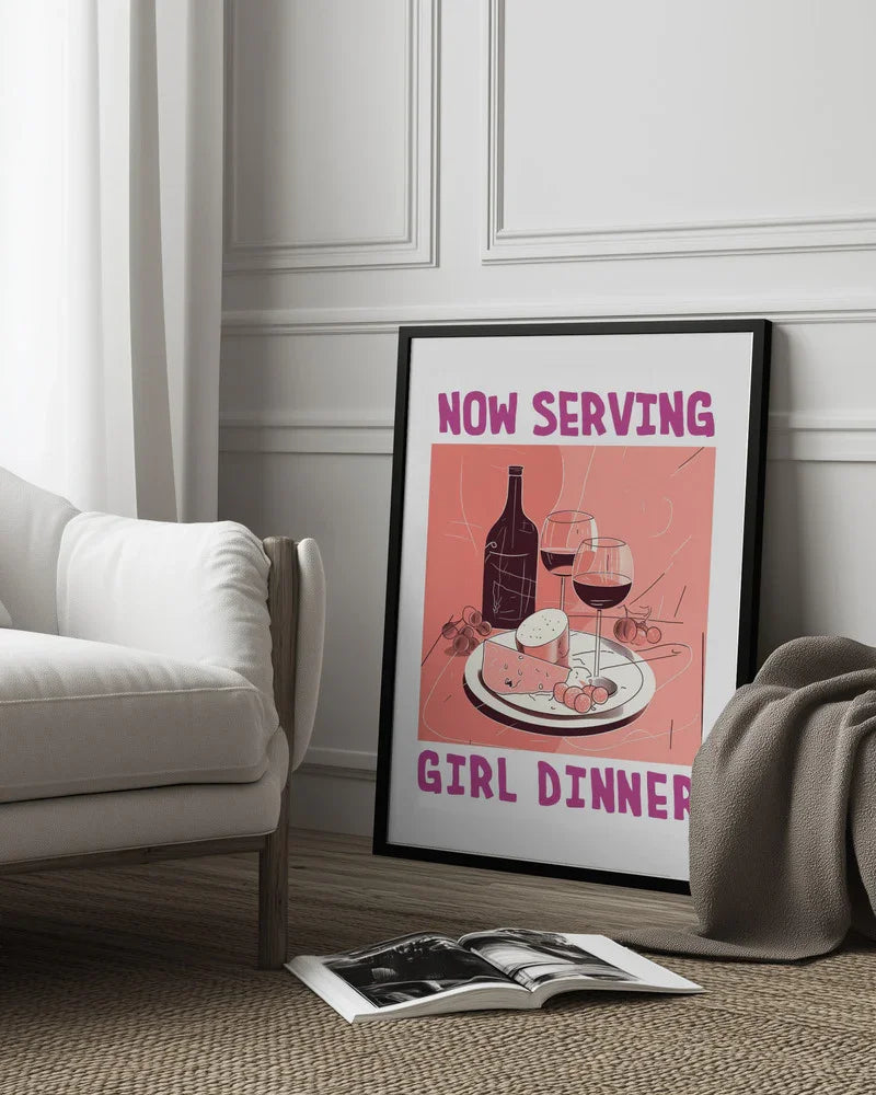 Girl Dinner No 1 - Andreas Magnusson Framed Art | Home or Office Art